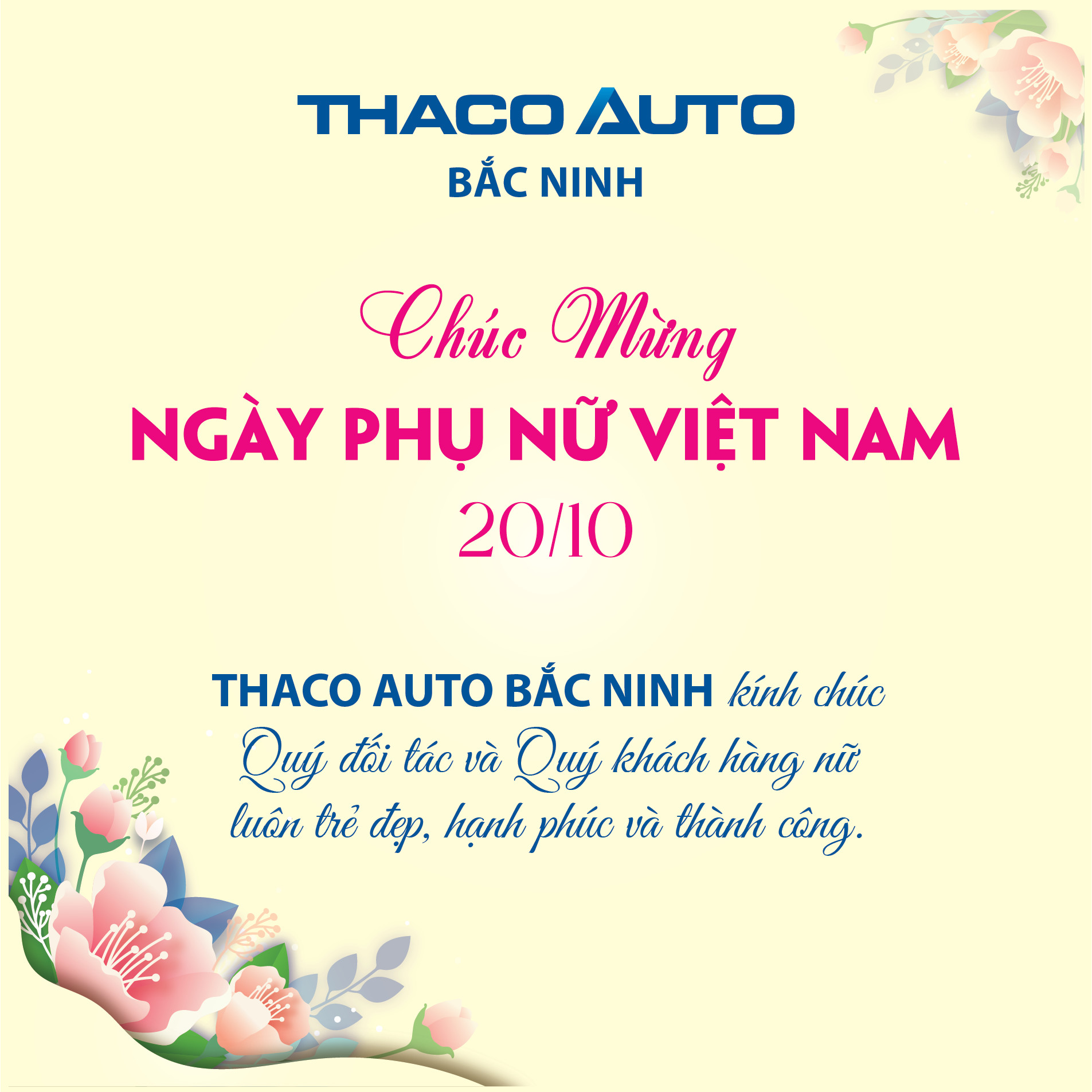 THACO AUTO CHÚC MỪNG NGÀY 20/10